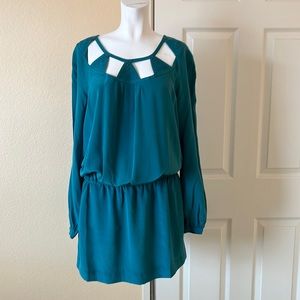 Brand new Leifsdottir cut out blue long sleeve dress